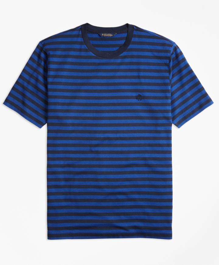 Brooks Brothers Men's Bar Stripe Supima Cotton T-shirt