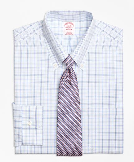 Brooks Brothers Non-iron Madison Fit Alternating Twin Tattersall Dress Shirt
