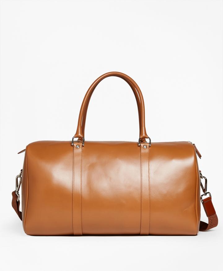 Brooks Brothers Men's Leather Duffle Bag