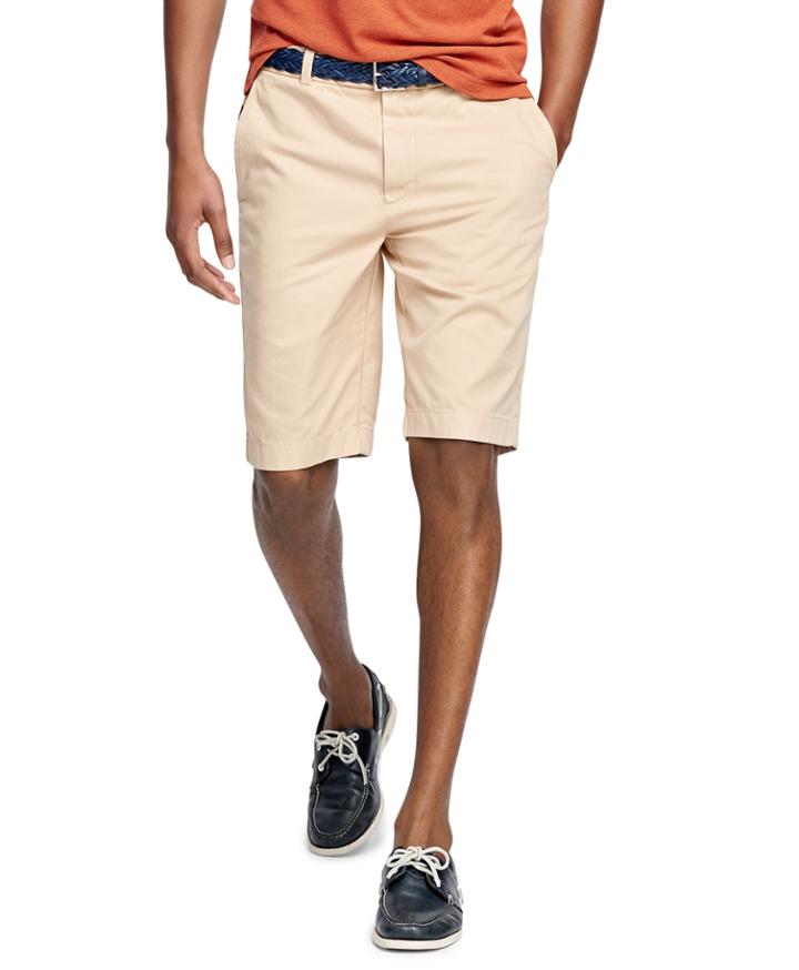 Brooks Brothers Men's Garment-dyed Plain-front 11 Twill Bermuda Shorts