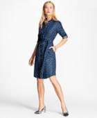Brooks Brothers Women's Anchor-print Denim Shirt Dress