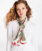 Brooks Brothers Women's Bamboo-print Silk Chiffon Oblong Scarf