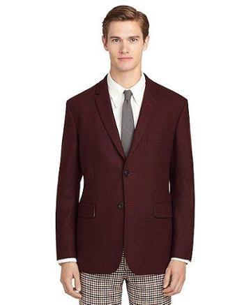 Brooks Brothers Burgundy Flannel Sport Coat