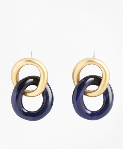 Brooks Brothers Gold-plated Link Drop Earrings