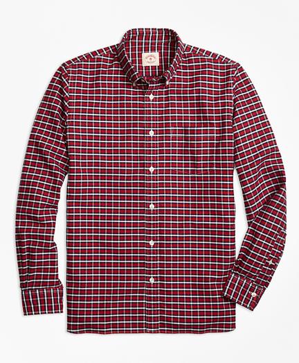 Brooks Brothers Plaid Oxford Sport Shirt