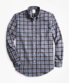 Brooks Brothers Milano Fit Plaid Brushed Oxford Sport Shirt