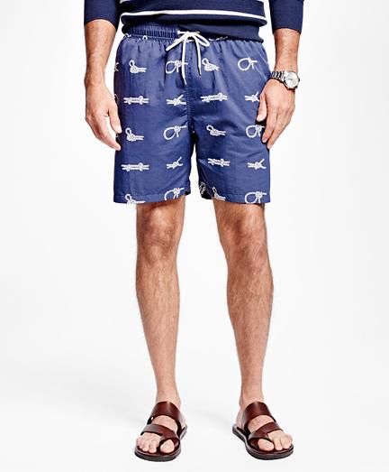 Brooks Brothers Montauk 6 Nautical Knot Swim Trunks