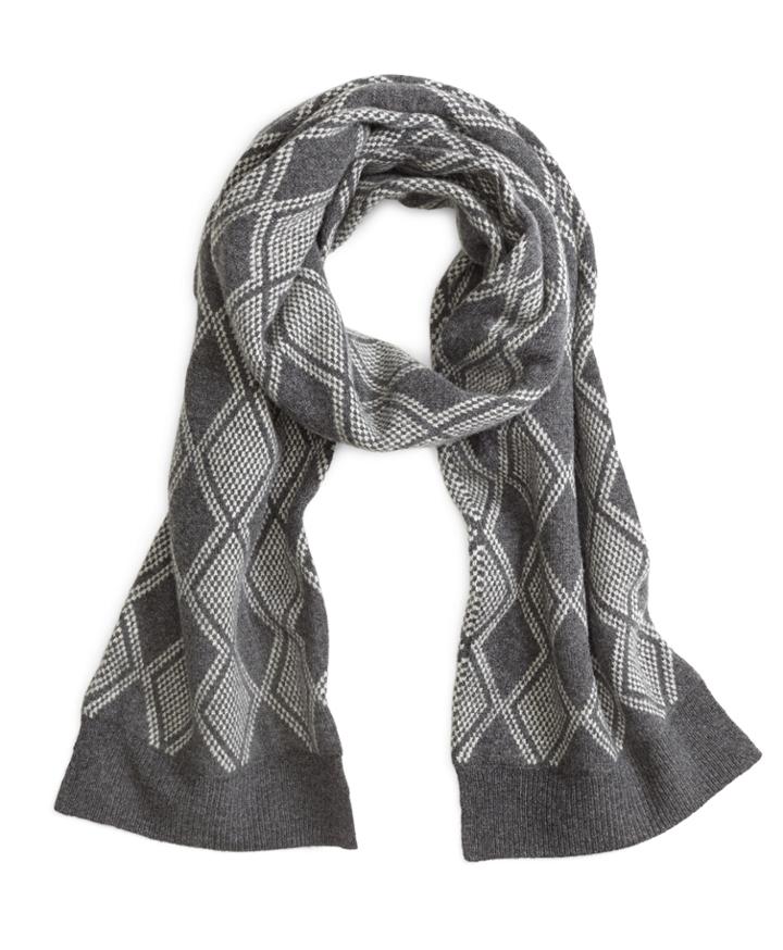 Brooks Brothers Men's Wool Diamond Scarf