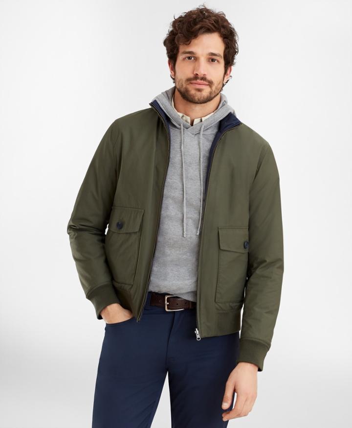 Brooks Brothers Men's Reversible Bomber Jacket