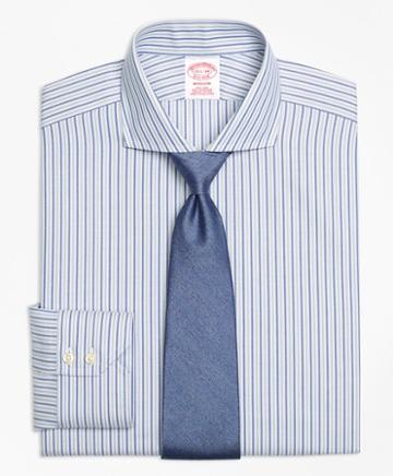 Brooks Brothers Madison Classic-fit Dress Shirt, Non-iron Herringbone Alternating Stripe