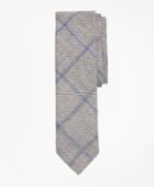 Brooks Brothers Men's Windowpane Linen-wool Sharkskin Tie