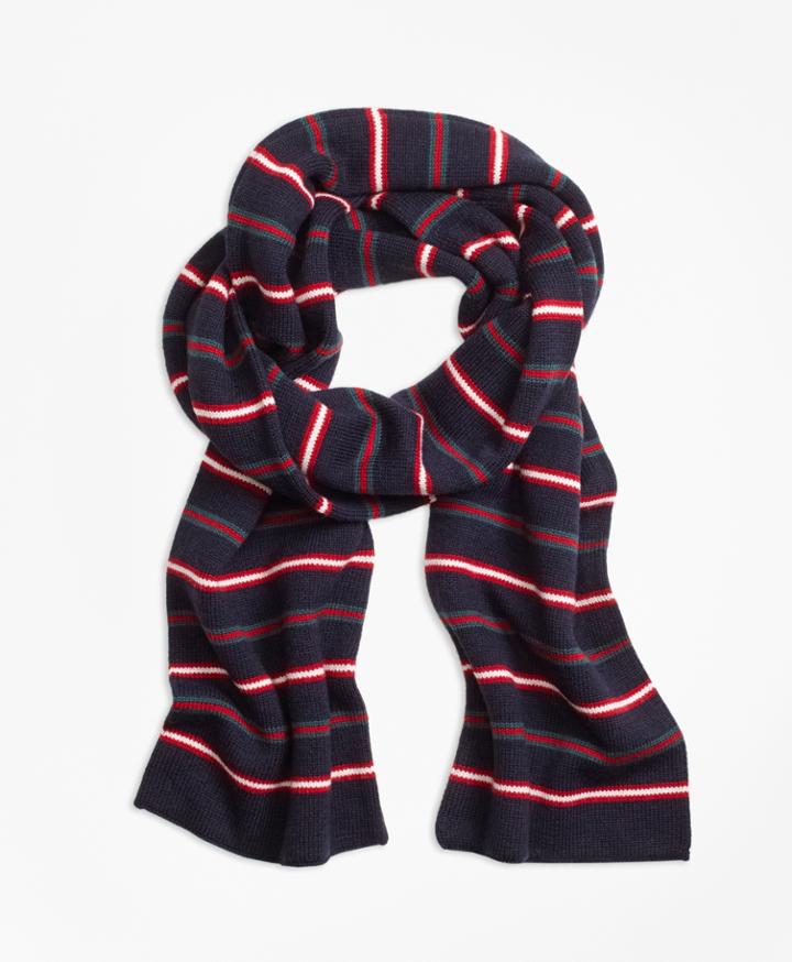 Brooks Brothers Women's Merino Wool Stripe Scarf