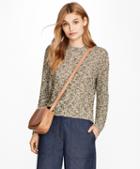 Brooks Brothers Cropped Shimmer Boucle Sweater