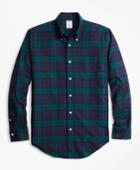 Brooks Brothers Men's Madison Fit Oxford Black Watch Sport Shirt