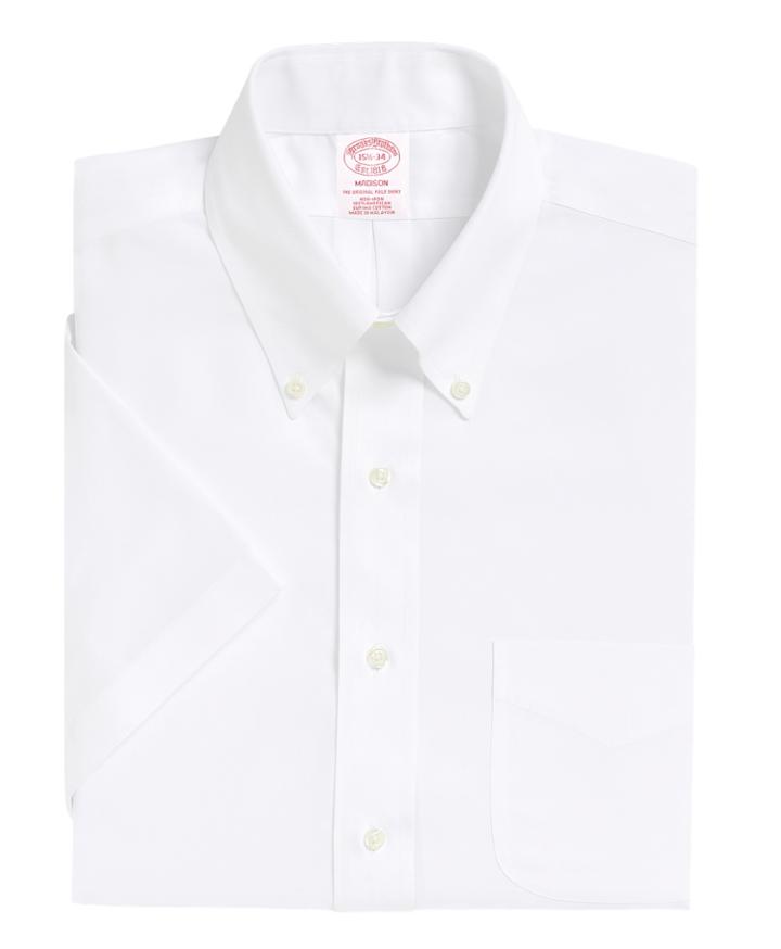 Brooks Brothers Men's Regular Fit Classic-fit Dress Shirt, Non-iron Short-sleeve