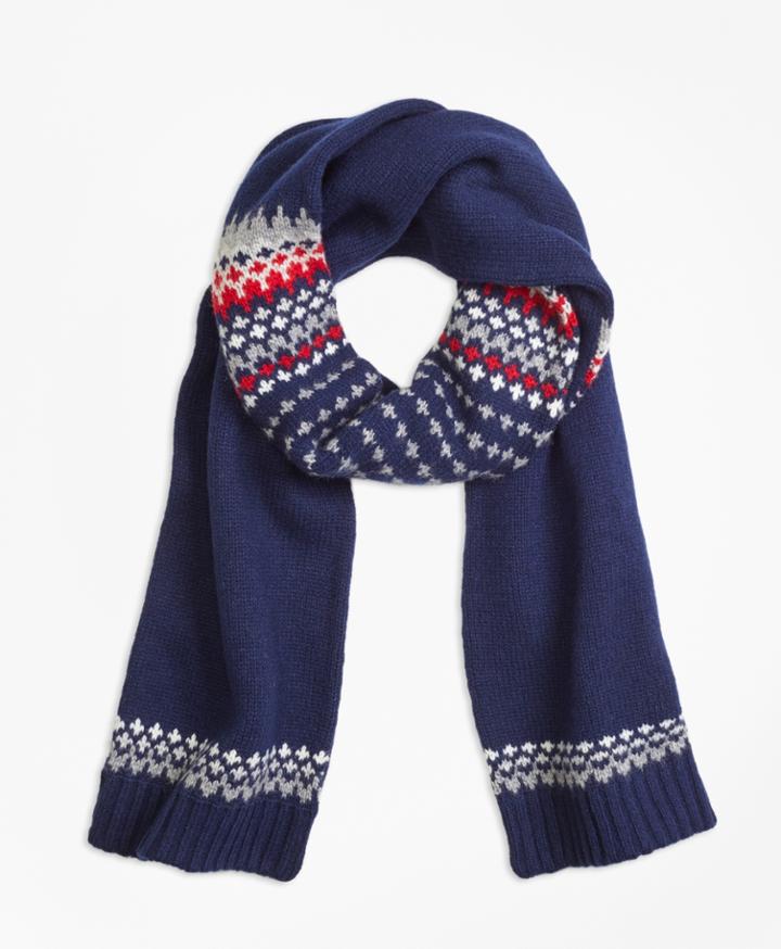 Brooks Brothers Men's Nordic Fair Isle Scarf