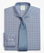 Brooks Brothers Stretch Milano Slim-fit Dress Shirt, Non-iron Royal Oxford Glen Plaid
