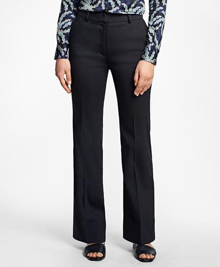 Brooks Brothers Wide-leg Stretch Linen-blend Pants
