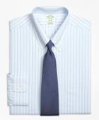 Brooks Brothers Milano Slim-fit Dress Shirt, Non-iron Hairline Bold Stripe