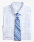Brooks Brothers Men's Slim Fitted Dress Shirt, Non-iron Tonal Check Windowpane