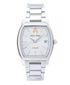 Brooks Brothers Rectangular Watch With Stainless Steel Band
