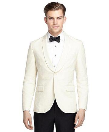 Brooks Brothers Cream Seersucker Dinner Jacket