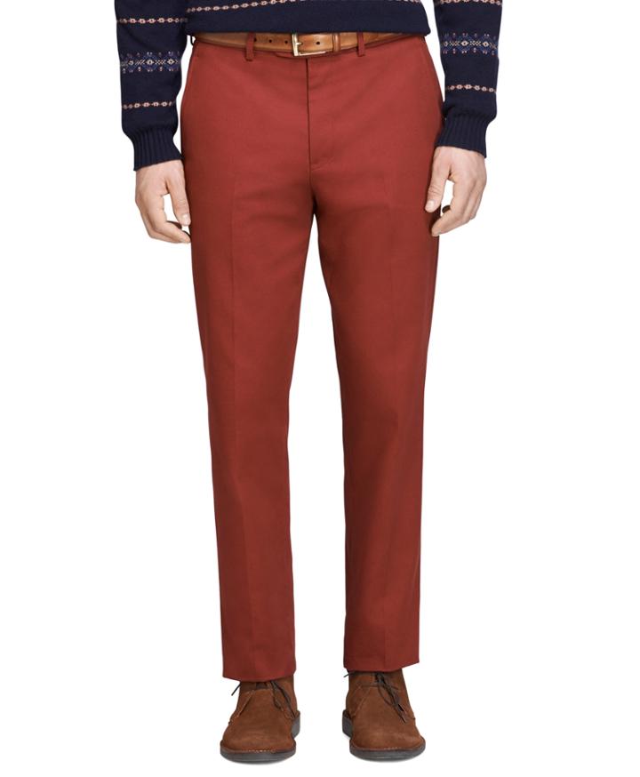 Brooks Brothers Men's Own Make Cavalry Twill Dress Trousers