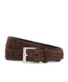 Brooks Brothers Sueded Crocodile Leather Belt