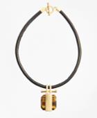Brooks Brothers Women's Tigereye Pendant Necklace
