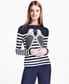 Brooks Brothers Women's Silk-cashmere Parrot Sweater