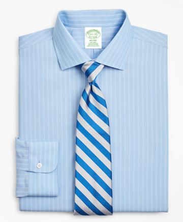 Brooks Brothers Milano Slim-fit Dress Shirt, Non-iron Double-stripe