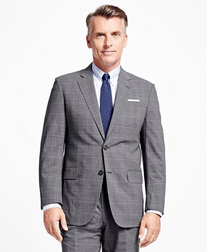 Brooks Brothers Men's Madison Fit Brookscool Plaid With Deco Suit