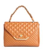 Brooks Brothers Quilted Lambskin Medium Flap Bag