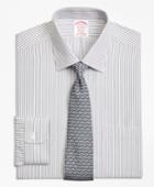 Brooks Brothers Men's Stripe Stretch Regular Fit Classic-fit Dress Shirt, Non-iron Music