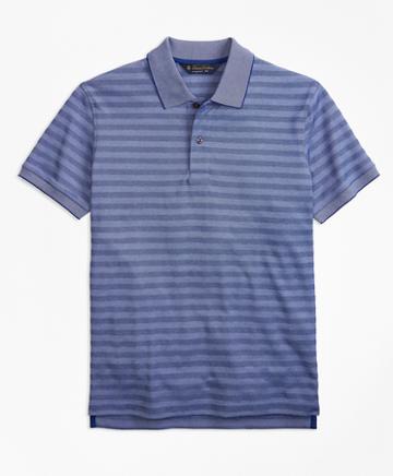Brooks Brothers Original Fit Textured Stripe Polo Shirt