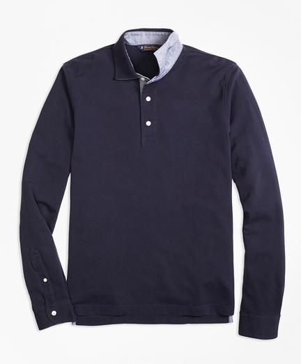 Brooks Brothers Vintage-wash Long-sleeve Polo Shirt
