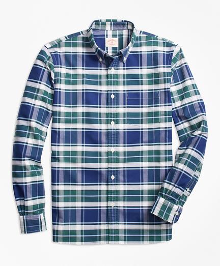 Brooks Brothers Plaid Oxford Cotton Sport Shirt