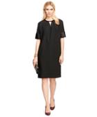 Brooks Brothers Short-sleeve Crepe Satin Dress