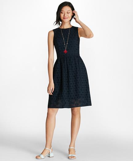 Brooks Brothers Cotton Eyelet Dress