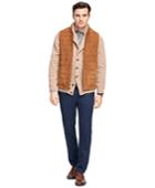 Brooks Brothers Men's Quilted Suede Vest