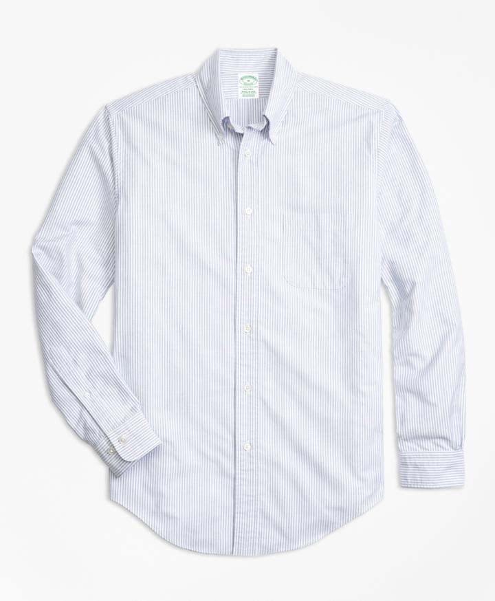 Brooks Brothers Men's Milano Fit Oxford Bengal Stripe Sport Shirt