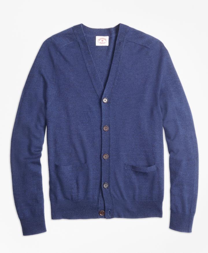 Brooks Brothers Men's Merino Wool V-neck Cardigan