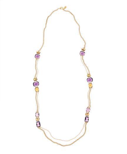 Brooks Brothers Amethyst & Topaz Illusion Necklace