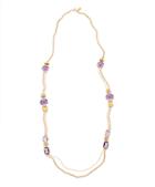 Brooks Brothers Amethyst & Topaz Illusion Necklace