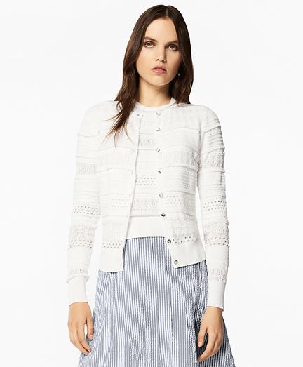 Brooks Brothers Pointelle Supima Cotton Cardigan