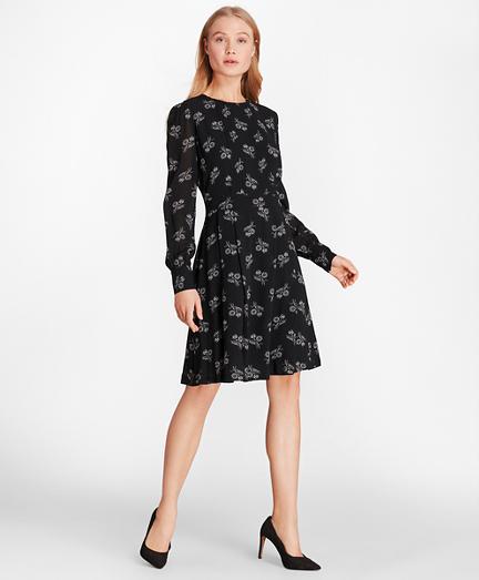 Brooks Brothers Wildflower-print Georgette Dress