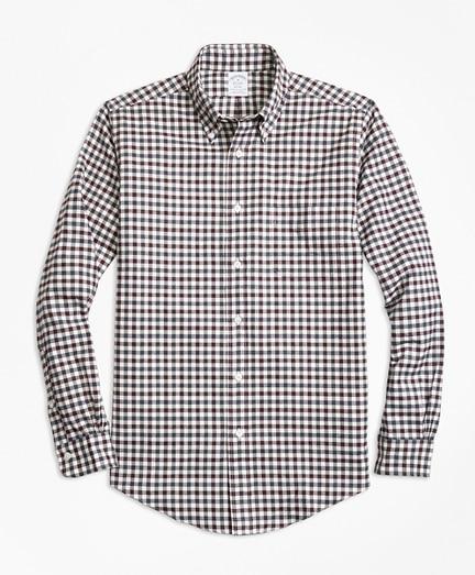 Brooks Brothers Regent Fit Luxury Two-color Gingham Flannel Sport Shirt