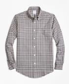 Brooks Brothers Regent Fit Luxury Two-color Gingham Flannel Sport Shirt