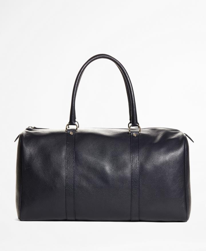 Brooks Brothers Men's Pebble Leather Duffle Bag