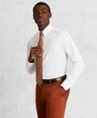 Brooks Brothers Men's Golden Fleece Slim Fitted Dress Shirt, Button-down Collar White Dobby